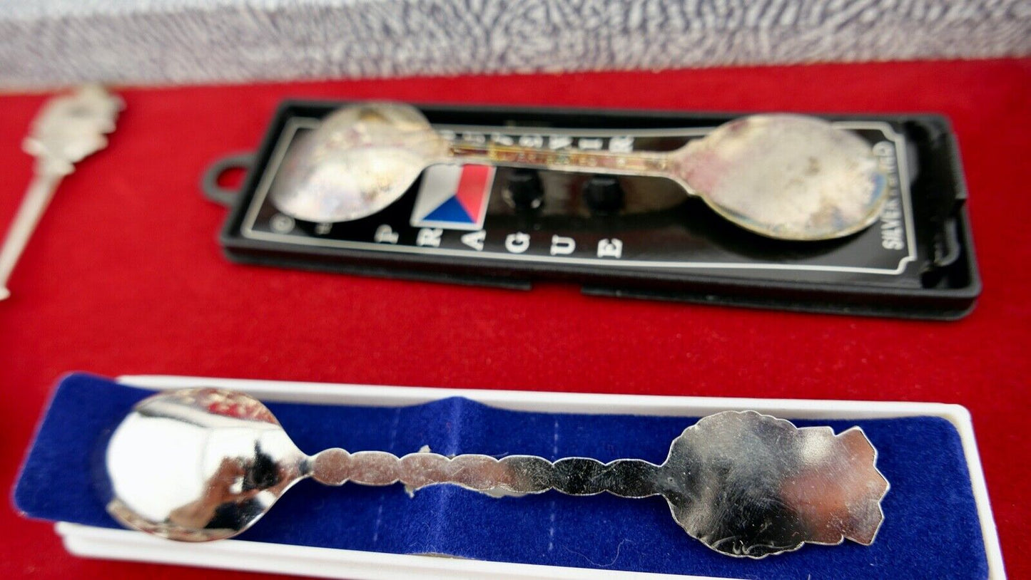 35x Sammellöffel Andenkenlöffel Souvenierlöffel versilbert Silber 800 80 90 100 - Antikhandel-Stuttgart