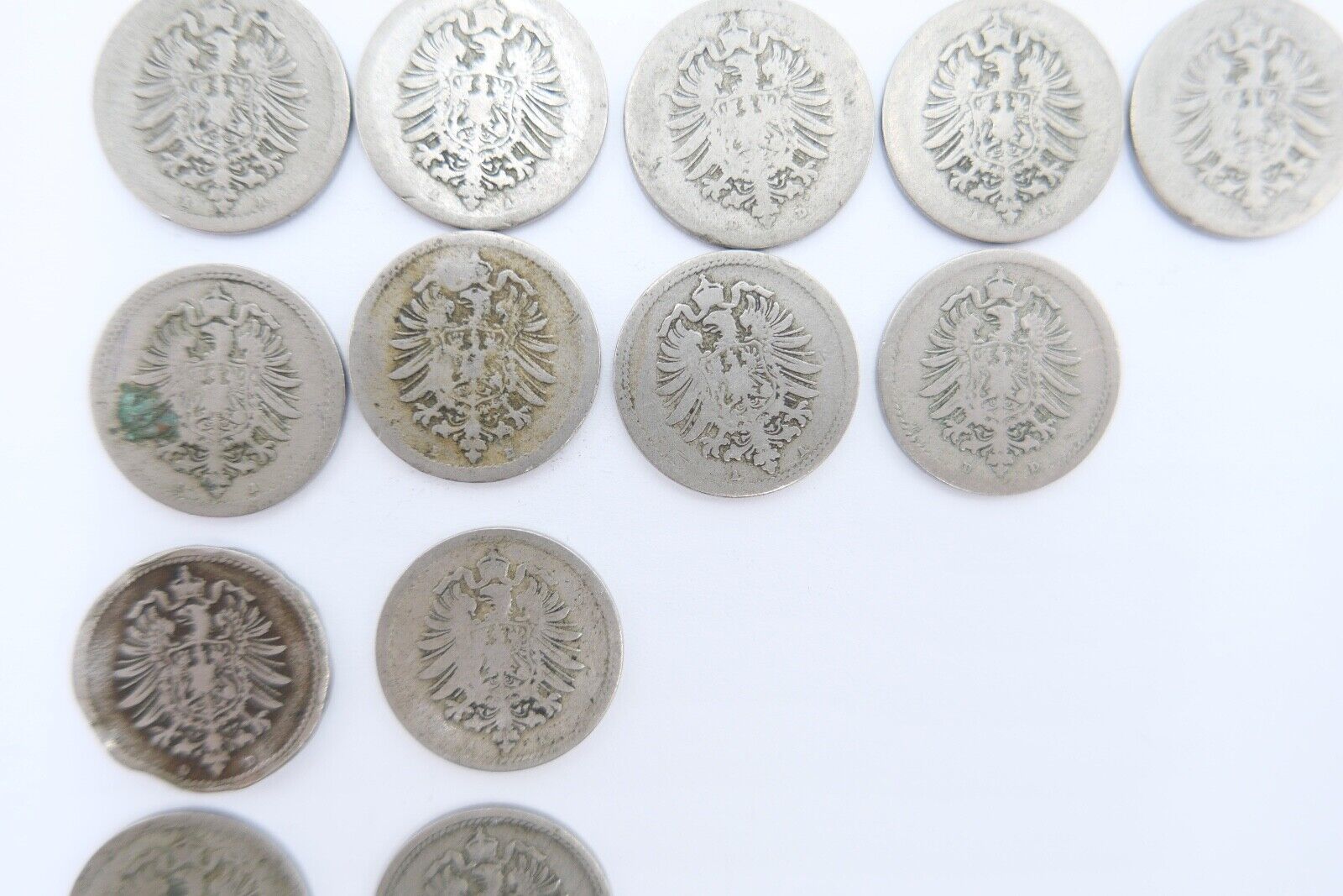 19x 5 Pfennig 1875-1889 Kaiserreich Jäger J.3 s-vz - Antikhandel-Stuttgart