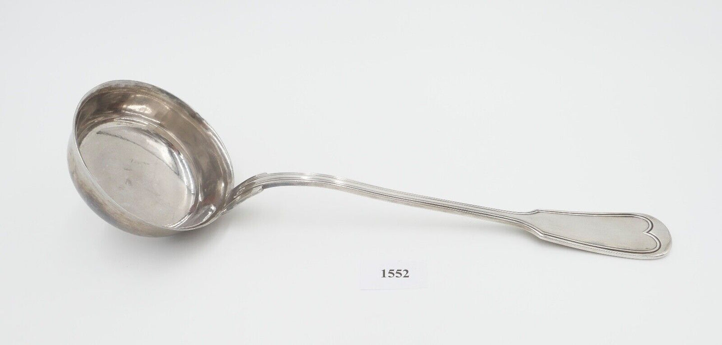 OKA 60 Suppenschöpfer Suppenkelle 60 versilbert Augsburger Faden - Antikhandel-Stuttgart