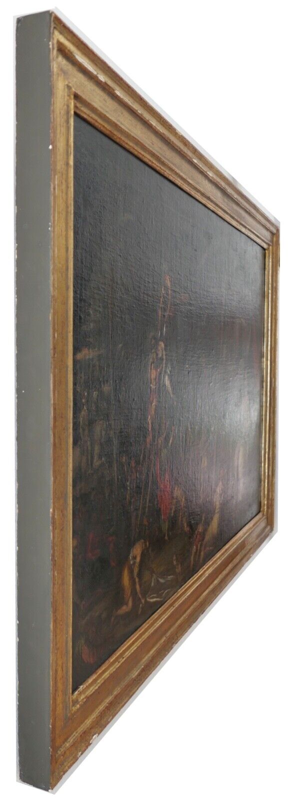 ANTIK 17. Jh KALVARIENBERG ALTMEISTER Gemälde Jesus Öl 106x81,5 cm Goldrahmen - Antikhandel-Stuttgart