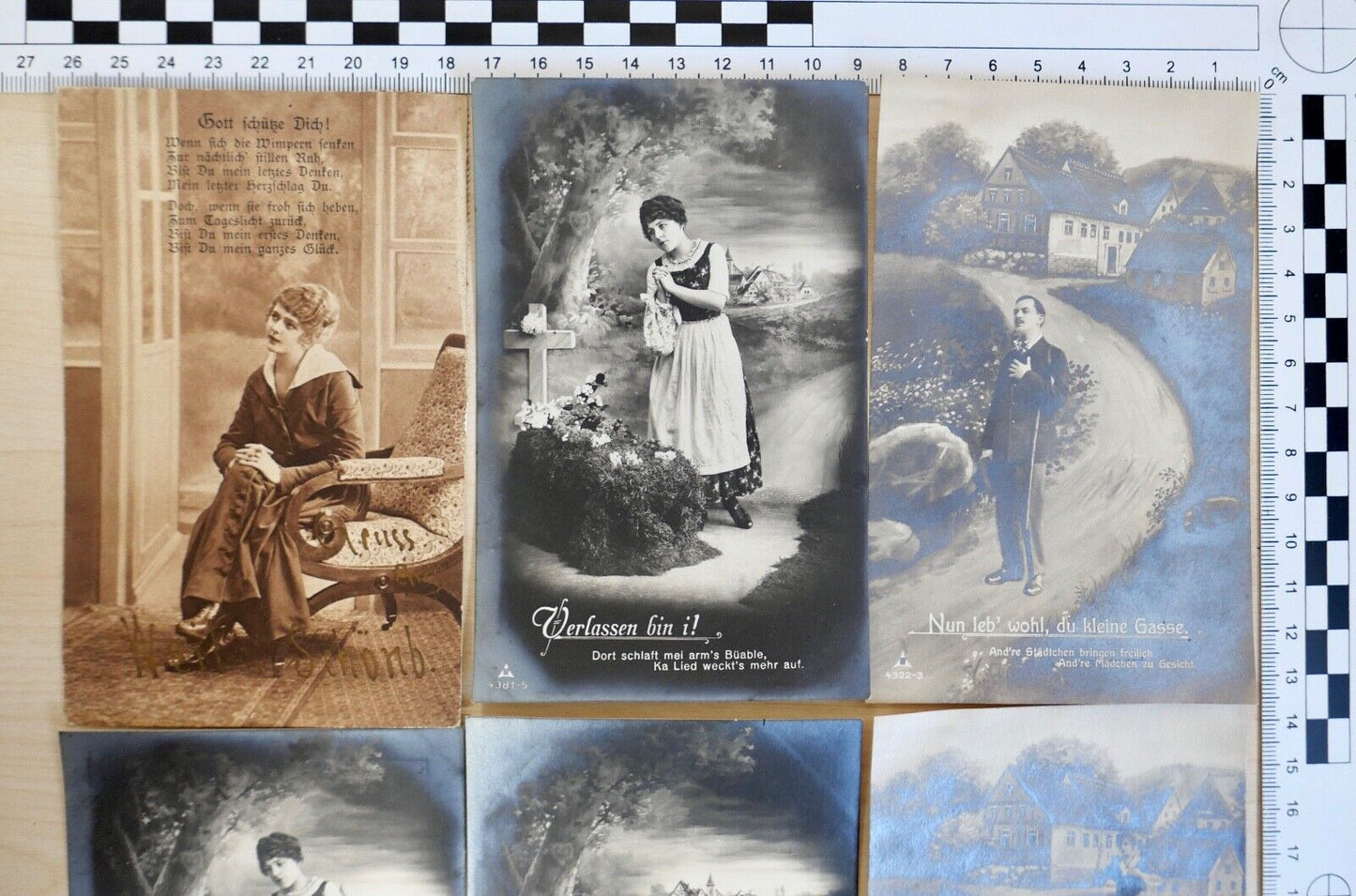 antike Ansichtskarten Postkarten Briefmarken TRAUER deutsches Reich - Antikhandel-Stuttgart