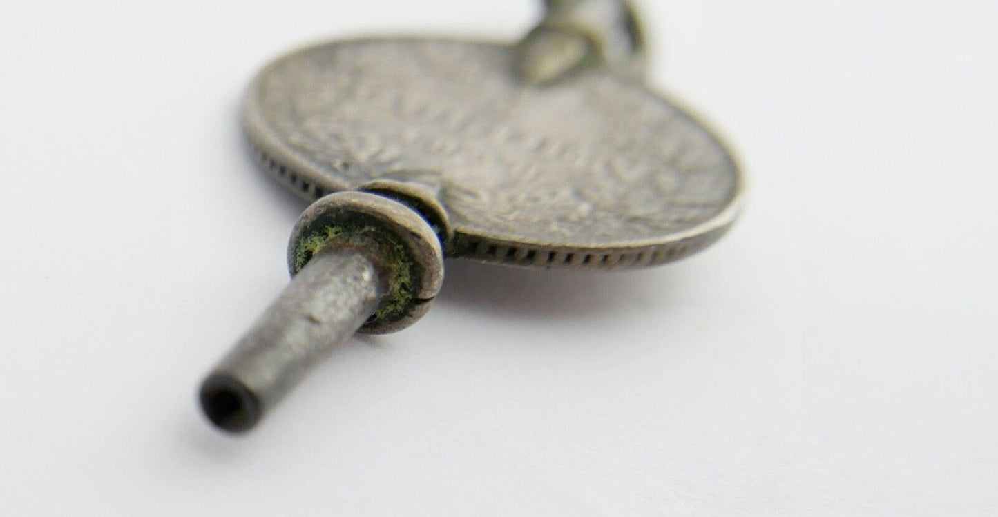 1/2 Gulden 1838 Leopold Baden Taschenuhr / Aufzug Schlüssel Umgearbeitet UNIKAT - Antikhandel-Stuttgart