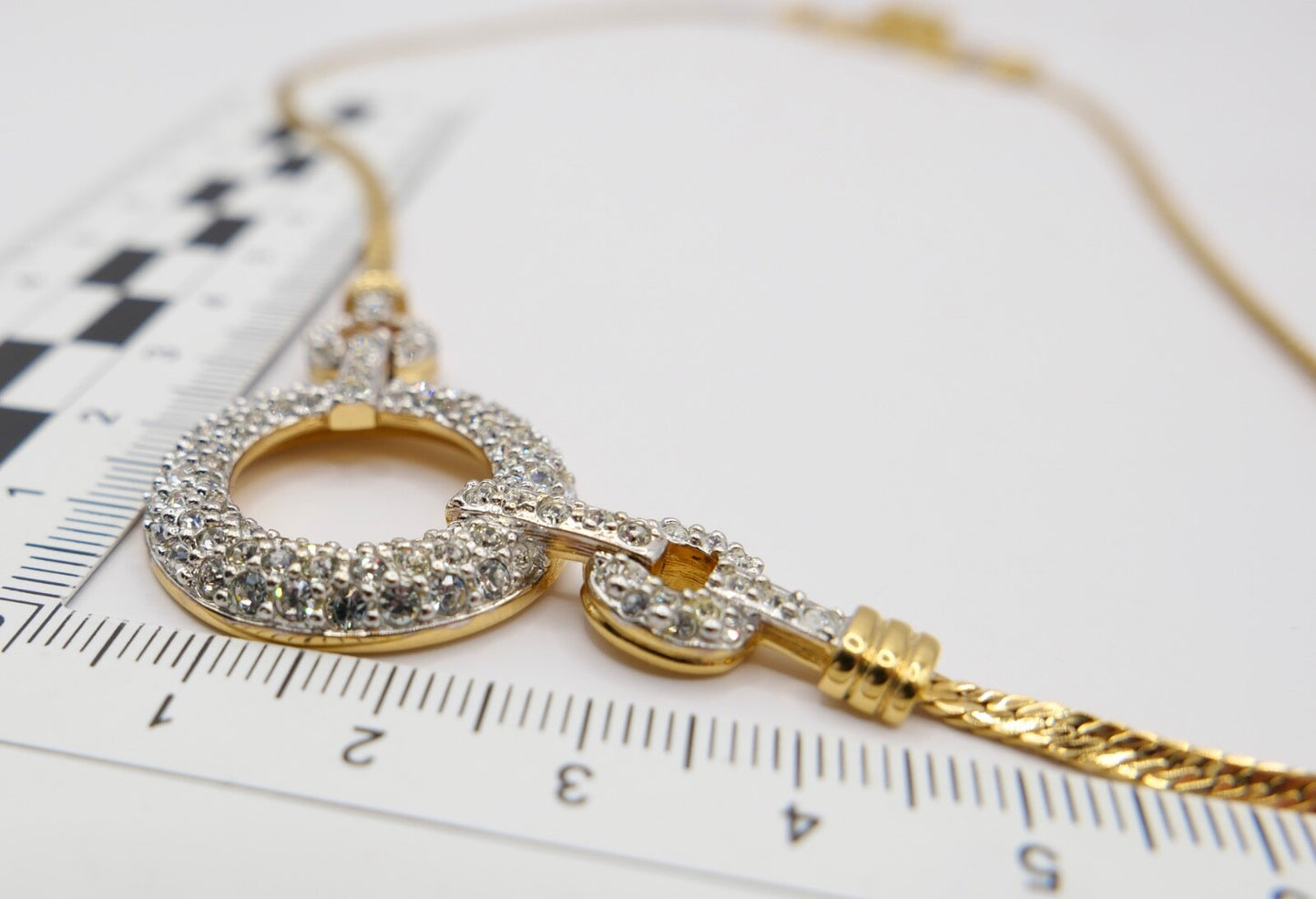 Swarovski Designer Damen Collier / Kette 18K vergoldet  43cm mit Strasssteinen