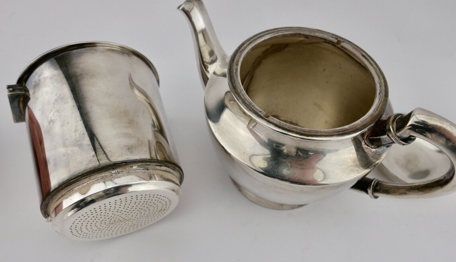 3 Tlg WMF Set Kännchen Schale Kanne Tee Mokka Kaffee NS 1930er 0,3 L 0,03 L - Antikhandel-Stuttgart