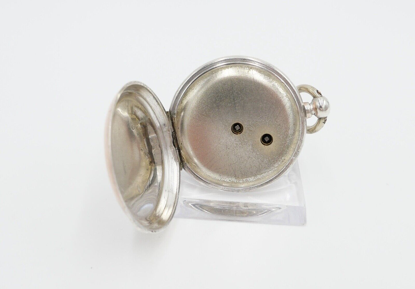 um 1900 Manufacture d´Horlogerie Lion 800 Silber Taschenuhr mit Schlüsselaufzug - Antikhandel-Stuttgart