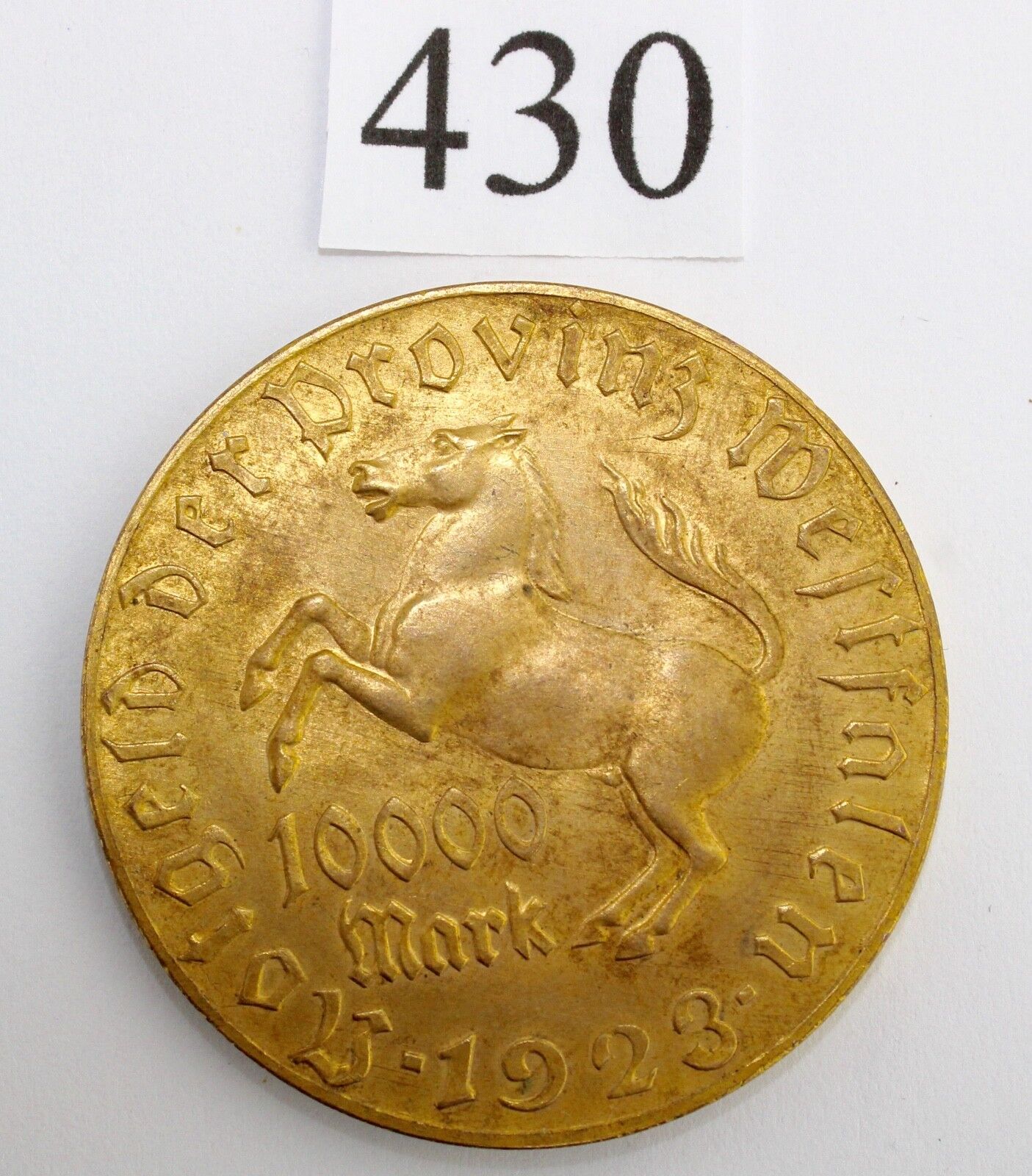 Notgeld 10000 Mark 1923 Freiherr vom Stein Provinz Westfalen - Antikhandel-Stuttgart