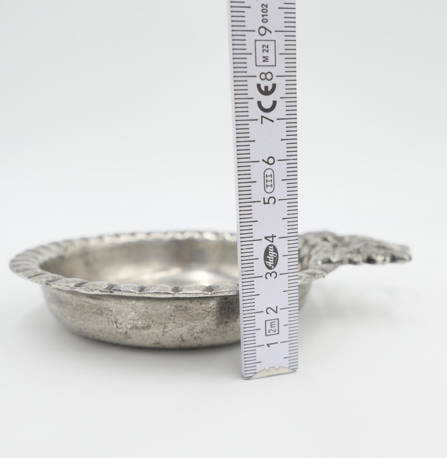 antik 1900 Schale Weinverkostungsschale Zinn Tinn Etain Weinreben Motiv - Antikhandel-Stuttgart