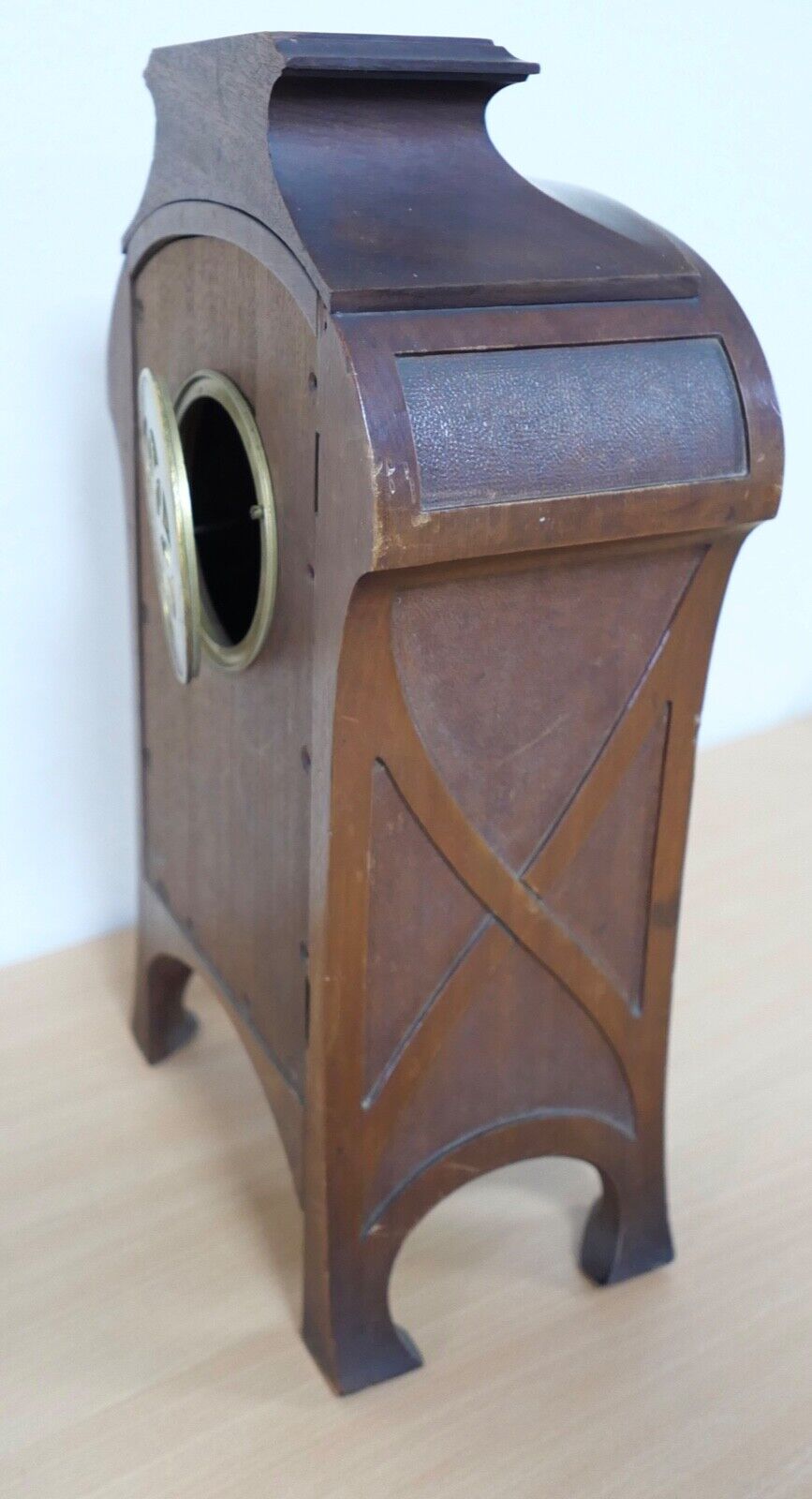 Große Pendule Tischuhr Societe Clusienne S.C.A.P.H Cluses Holz braun - Antikhandel-Stuttgart