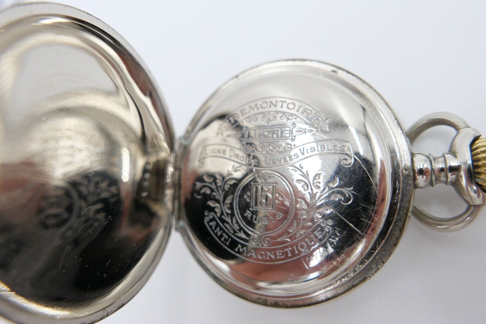 Alte Antike Taschenuhr Flügelrad Schweizer Kreuz Eisenbahn Ø 55mm Chronometer - Antikhandel-Stuttgart