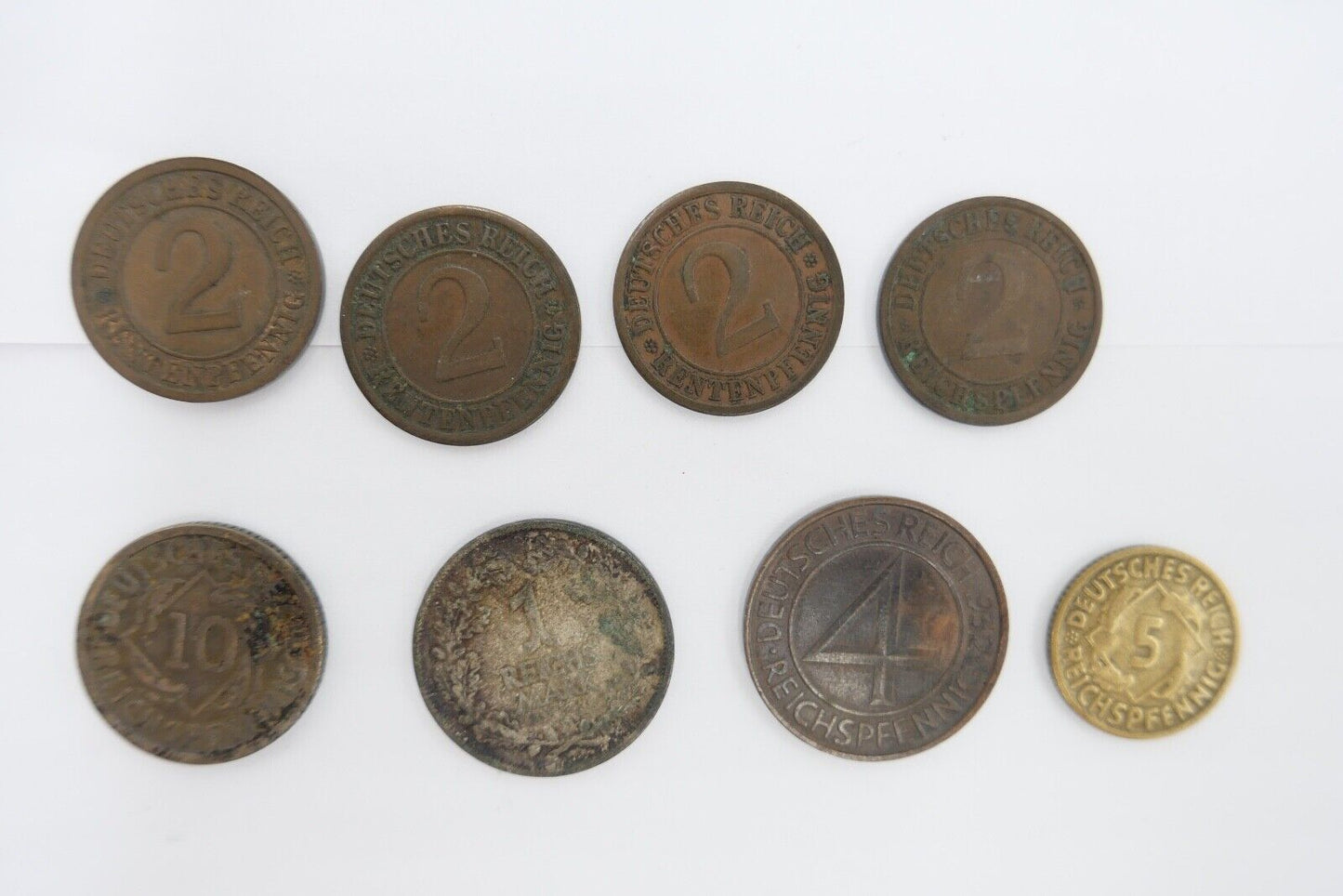 Posten Weimarer Republik 1, 3, 500 Mark 1, 2, 4, 5, 10, 50 Pfennig - Antikhandel-Stuttgart