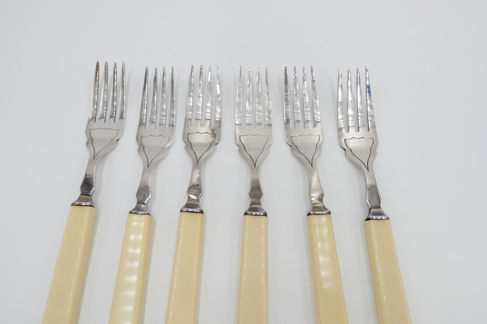 12 Teile E.P.N.S. Besteck 30er / 40er Jahre vintage Gabel Fischmesser - Antikhandel-Stuttgart