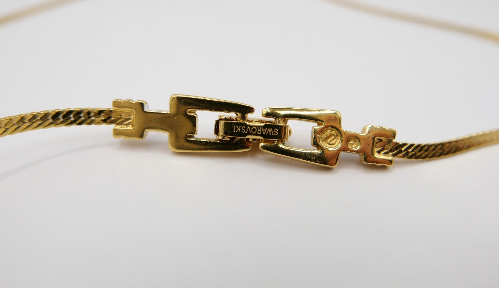 Swarovski Designer Damen Collier / Kette 18K vergoldet  43cm mit Strasssteinen