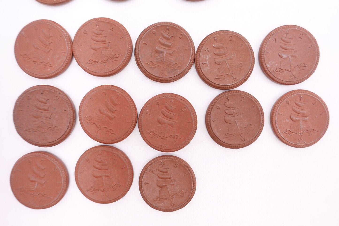 Posten Meissen Böttger Porzellan Münze Taler 1921 Notgeld Mark & Pfennig - Antikhandel-Stuttgart