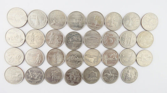 31x Quarter Dollar 2x One Dollar USA Konvolut LOT 1999-2006 25 Cent 1/4 Dollar - Antikhandel-Stuttgart