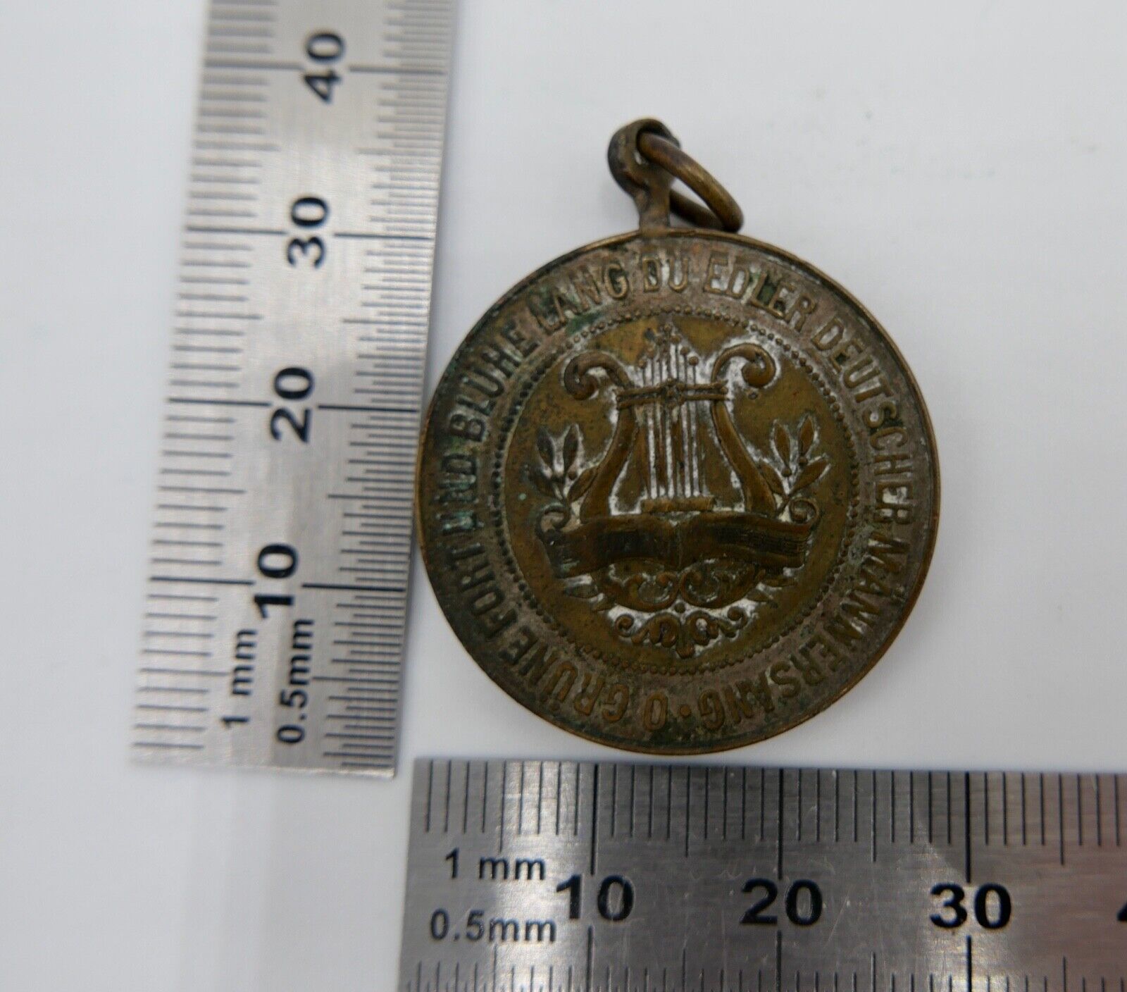 Medaille 5. Badischer Sängerbund Fest 1890 Karlsruhe in Bronze Baden - Antikhandel-Stuttgart