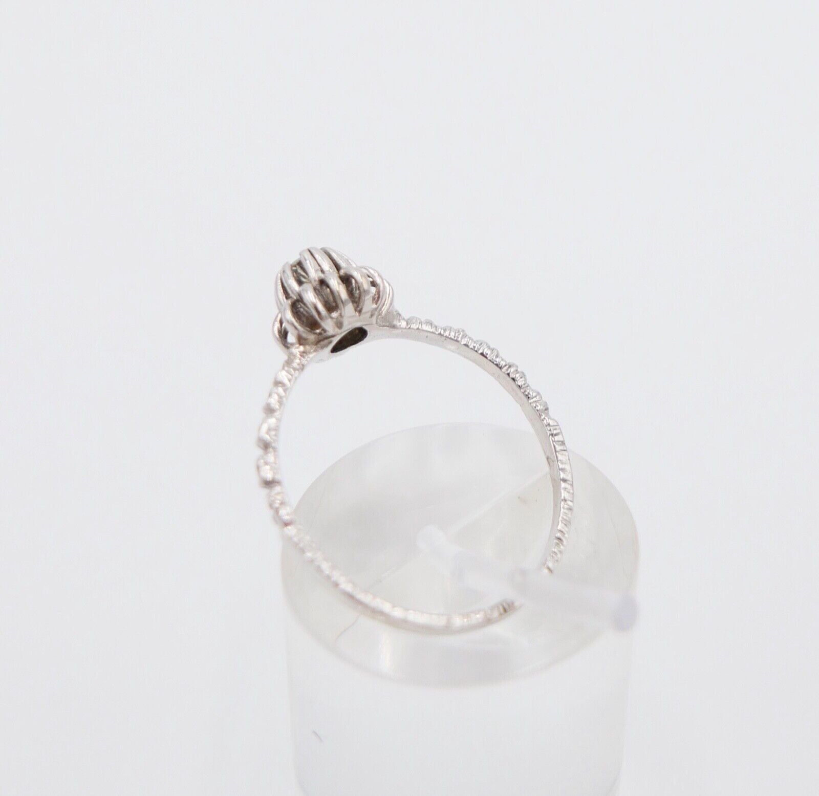 Klassischer Solitär Weißgold Brillant 585 14K Damen Ring 0,25 Ct Gr. 60 VVS - Antikhandel-Stuttgart