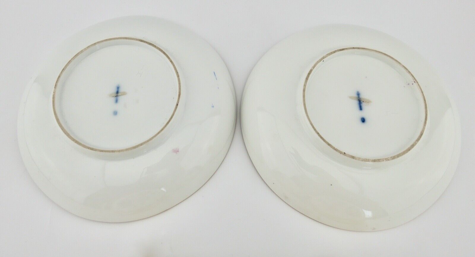 2 Stück antike KPM Sammeltassen Blumenmalerei Goldrand 1849 - 1870 - Antikhandel-Stuttgart