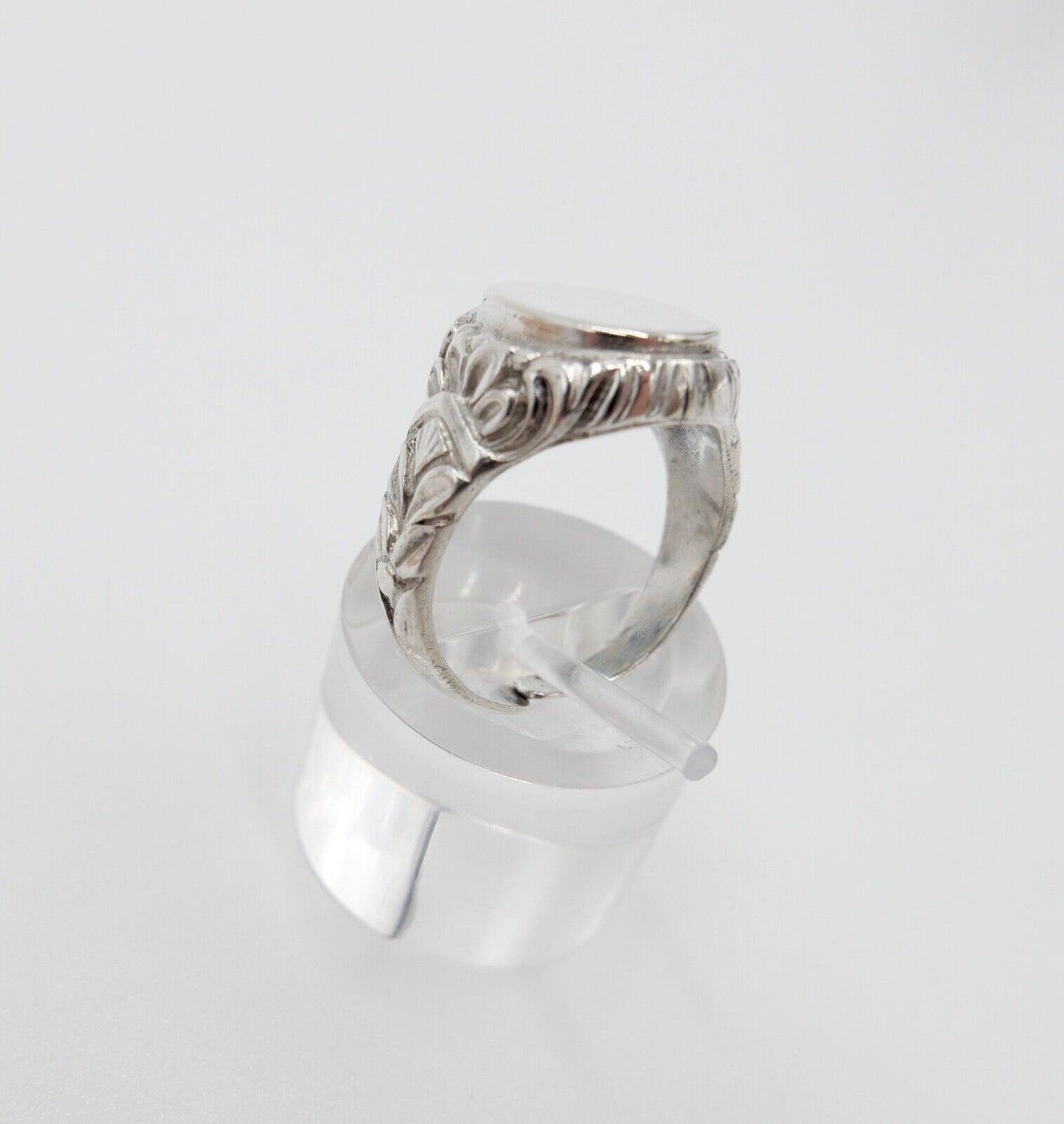 Jugendstil Siegelring OHNE MONOGRAMM Herrenring 835 Silber Größe 58 anpassbar - Antikhandel-Stuttgart