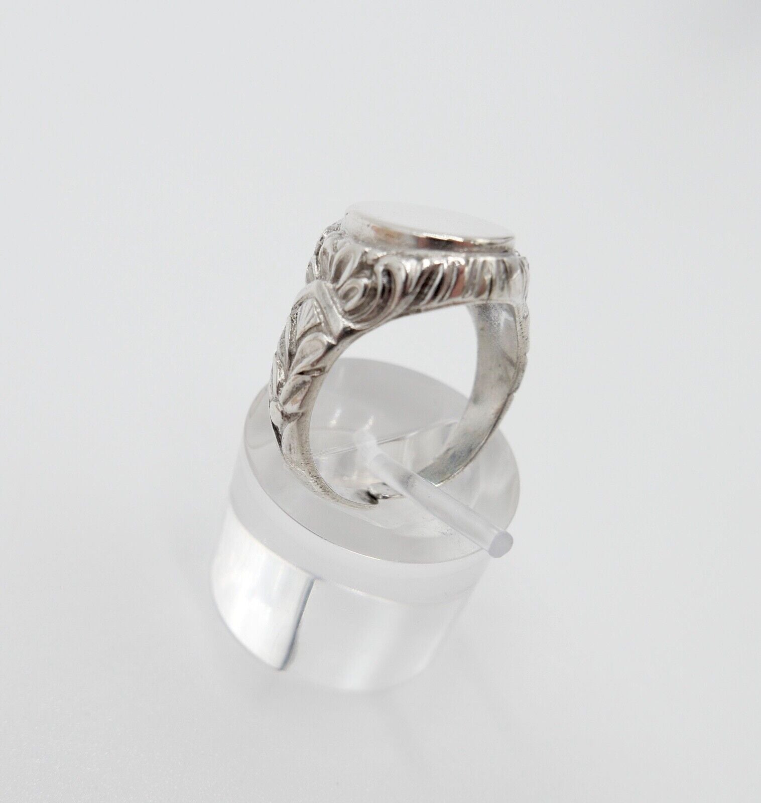 Jugendstil Siegelring OHNE MONOGRAMM Herrenring 835 Silber Größe 58 anpassbar - Antikhandel-Stuttgart