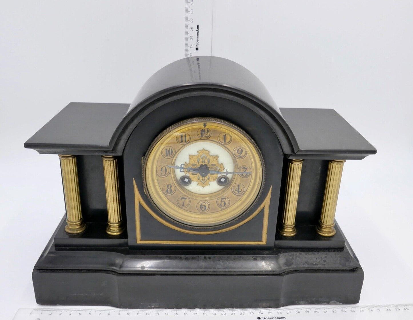 um 1870 antike alte französische Kaminuhr Médaille d'argent Georges Mégnin gold - Antikhandel-Stuttgart