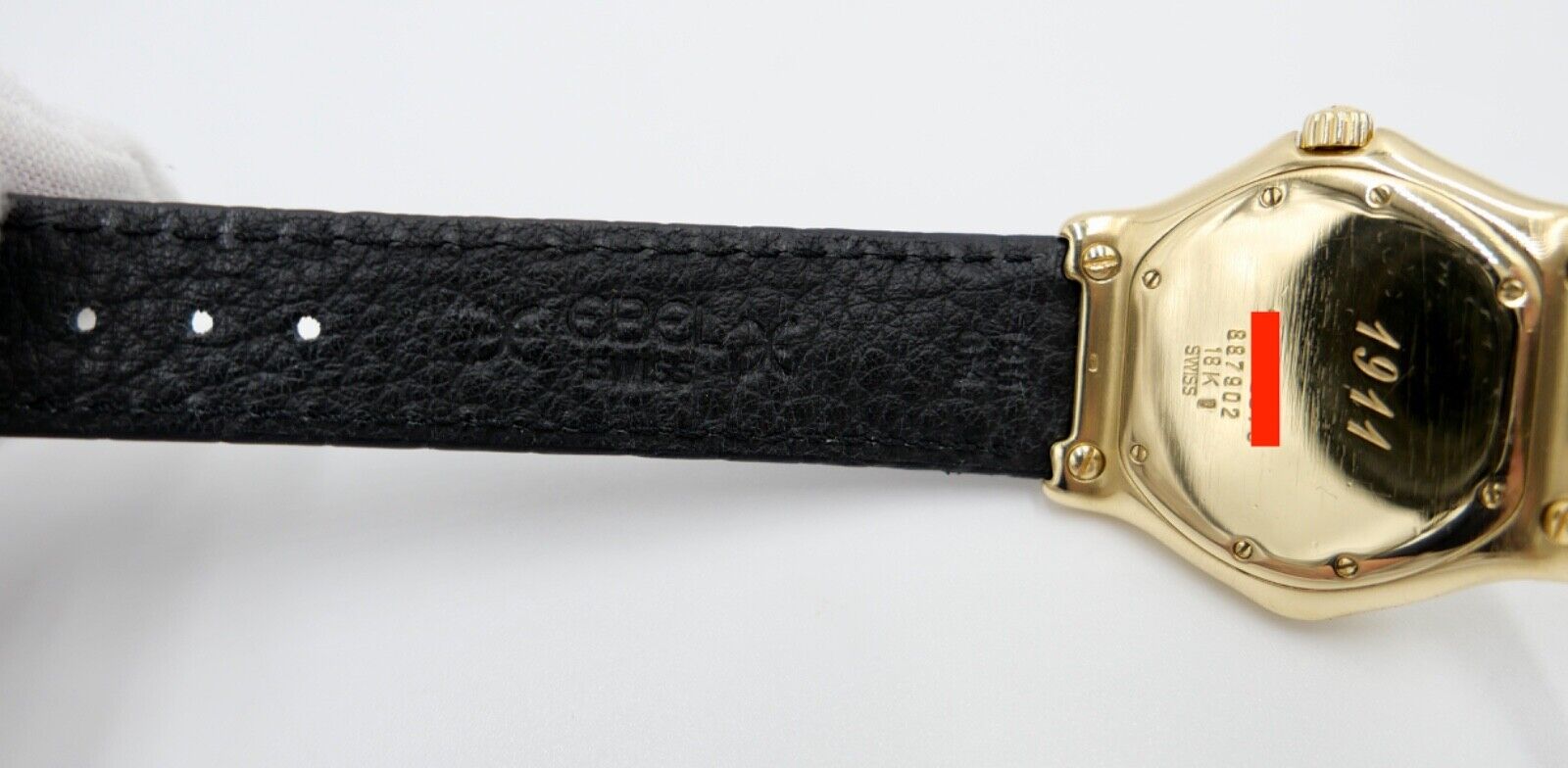 EBEL 1911 Sport Herren Damen Unisex Uhr 750 18K Ø 35mm Ref 887902 mit Lederband - Antikhandel-Stuttgart