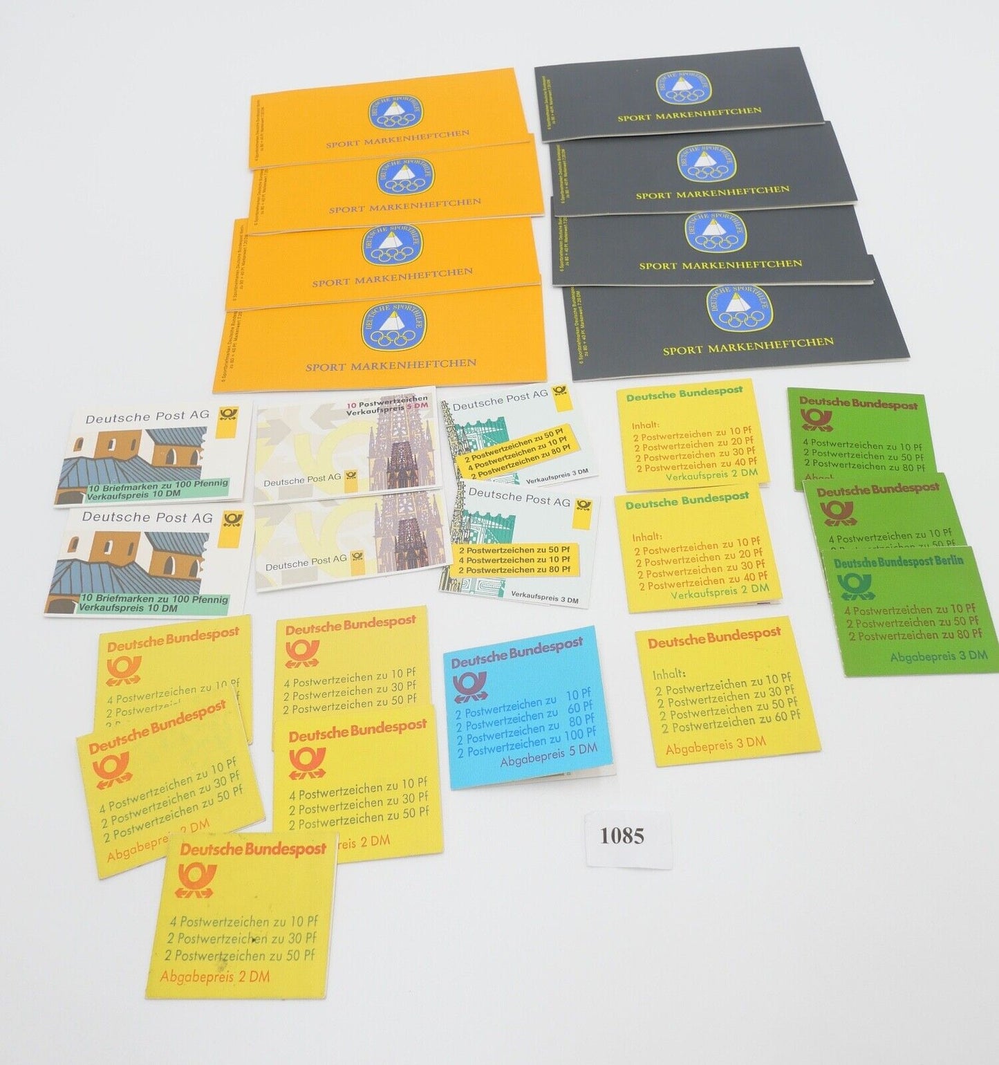 Posten 26 Stück Sport Markenheftchen Kegel Basketball Sehenswürdigkeiten Burg - Antikhandel-Stuttgart