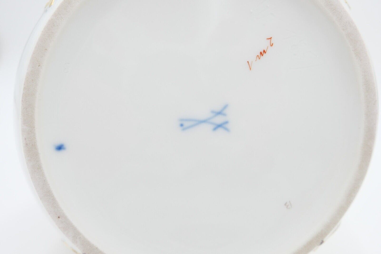 Meissen 1. Wahl Prunk Bonboniere Keksdose Deckeldose Goldrand Streublümchen Gold - Antikhandel-Stuttgart