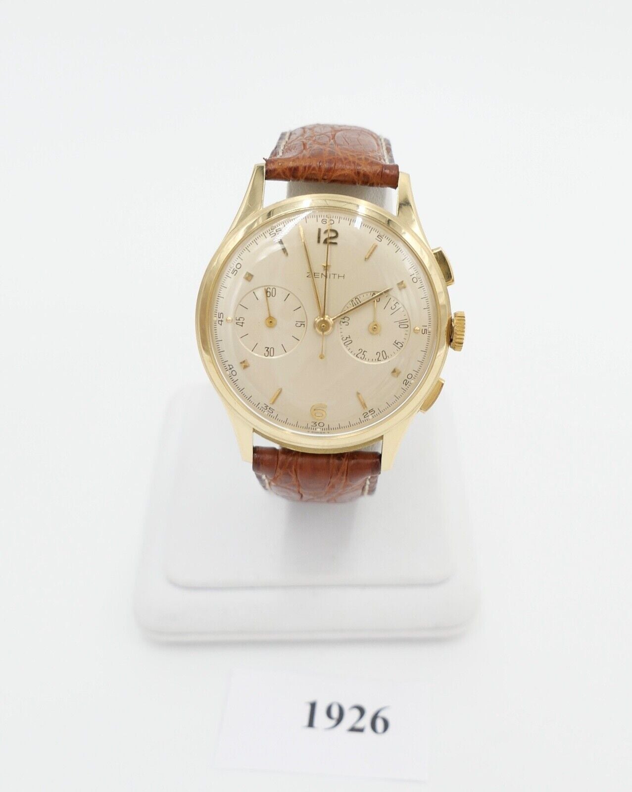50er Jahre Zenith Excelsior Park Chronograph 750 / 18K Gold Cal. 143-6 - Antikhandel-Stuttgart