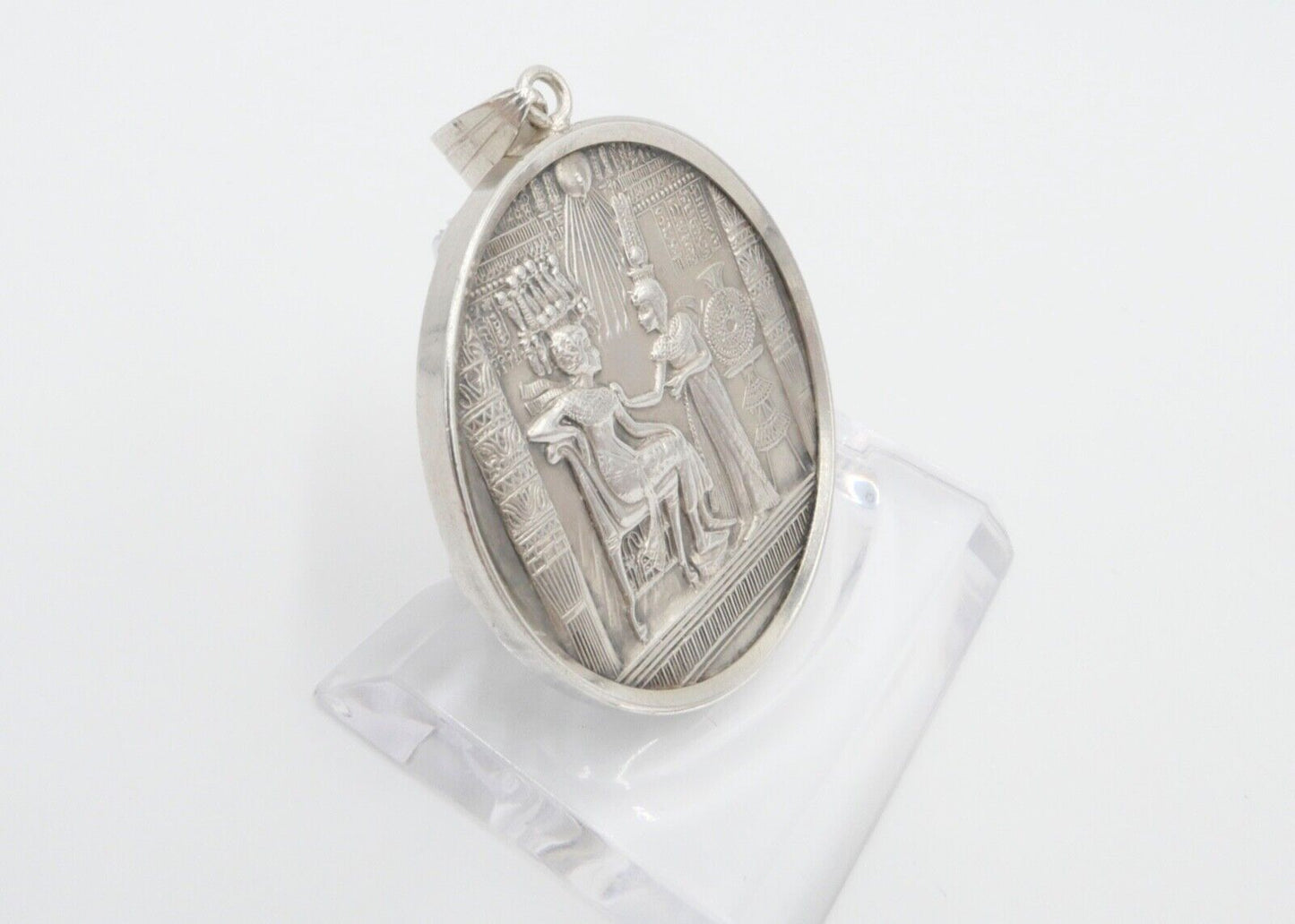 835 Silbermedaille in Fassung Anhänger 1922 Grabentdeckung Tut Ench Amuns 1972 - Antikhandel-Stuttgart