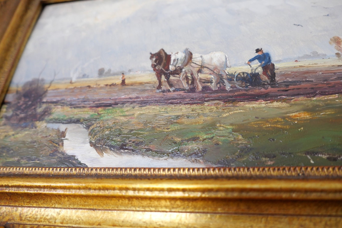 kleines Ölgemälde auf Holz JOSEPH ROLF KNOBLOCH München 45x33 cm Landschaft 1944