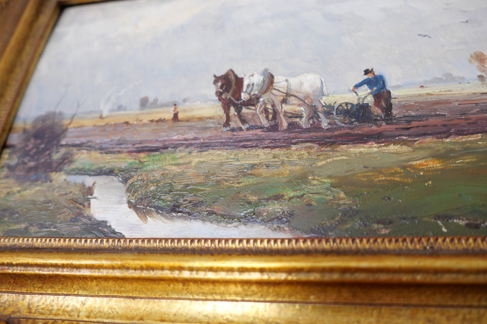 kleines Ölgemälde auf Holz JOSEPH ROLF KNOBLOCH München 45x33 cm Landschaft 1944