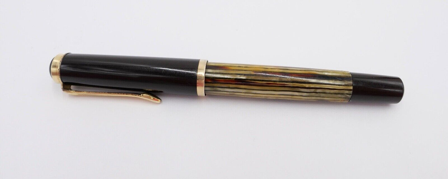 PELIKAN 400 Füller 585 / 14Ct Goldfeder E Kolbenfüller Schildpatt OM - Antikhandel-Stuttgart
