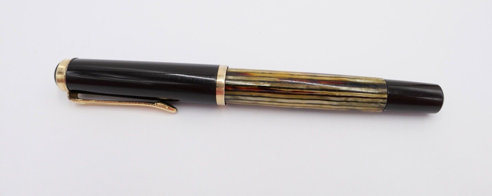 PELIKAN 400 Füller 585 / 14Ct Goldfeder E Kolbenfüller Schildpatt OM - Antikhandel-Stuttgart