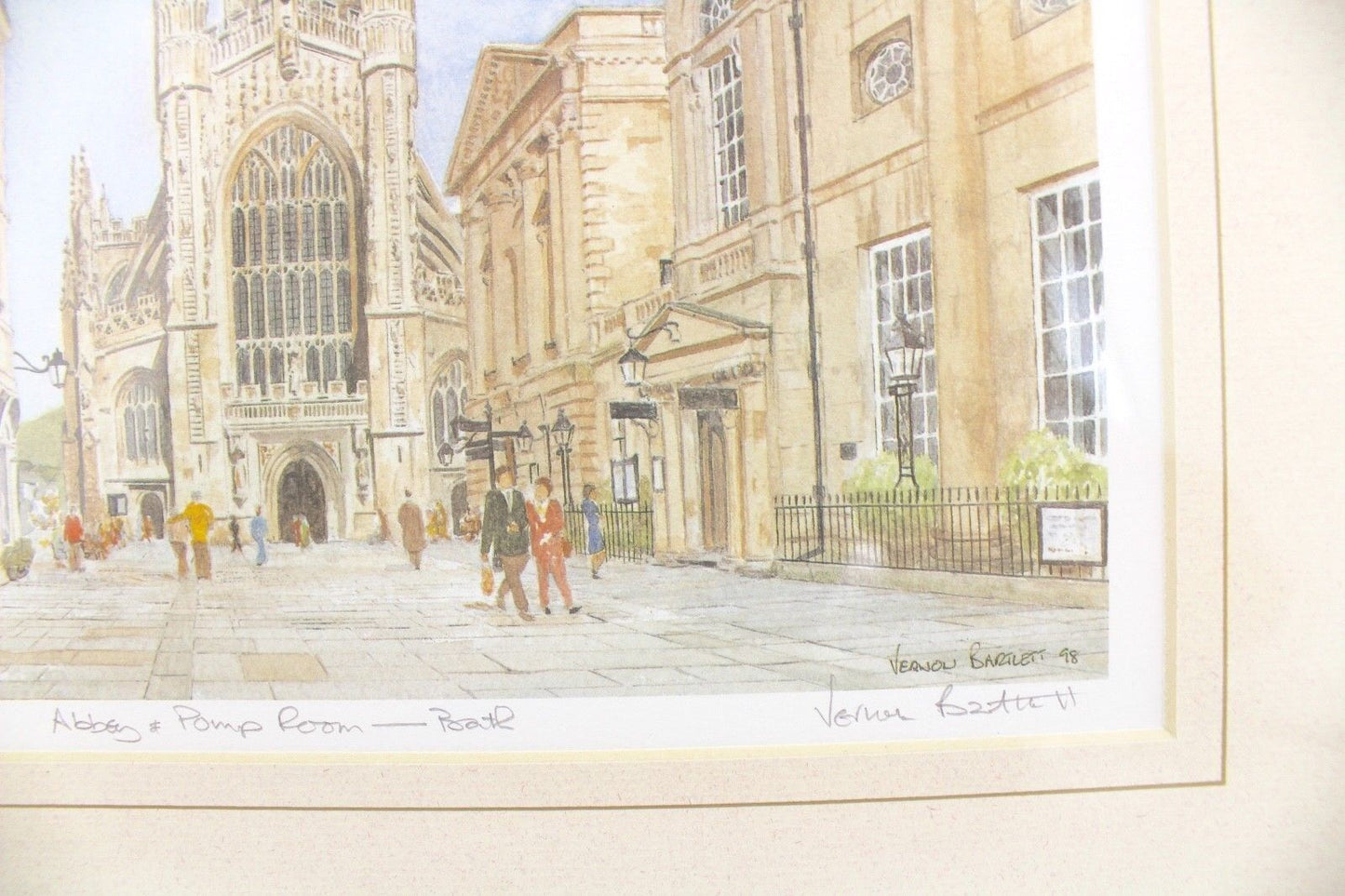 Aquarell Vernon Bartlett 98 " The Pump Room Bath " 673/850 Charterhouse Edition - Antikhandel-Stuttgart