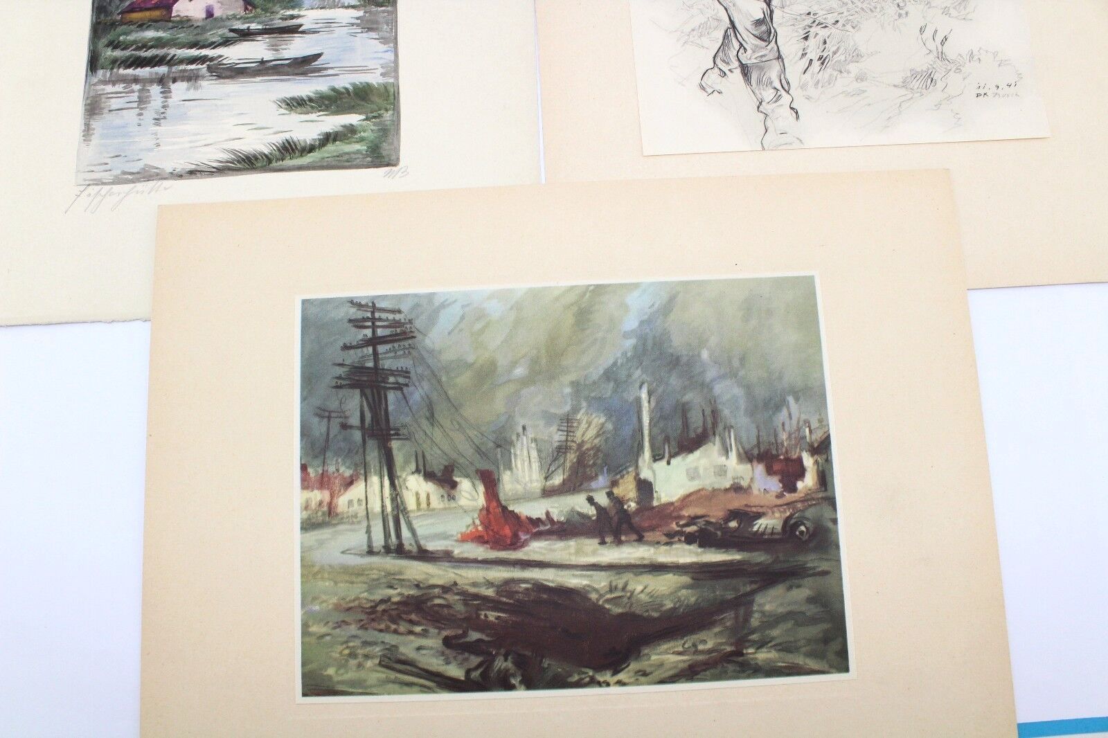 Maler im Osten PK - Mappen Kampf ums Reich 11 Bilder TOP WW WK painting Germany - Antikhandel-Stuttgart