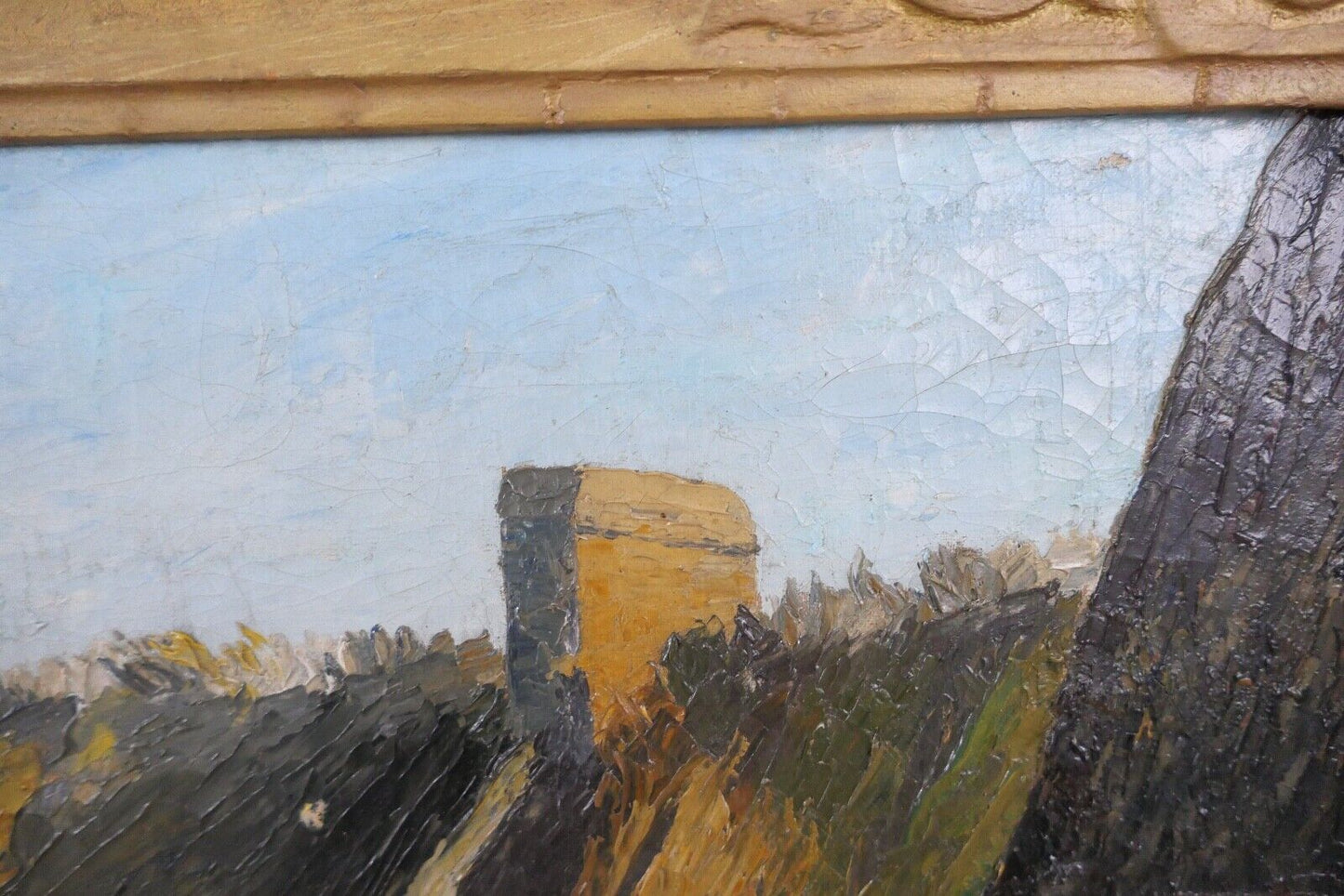 54 x 63 cm Gemälde 1926 Aug. Pierret Kervaziou Larmor Öl auf Leinwand - Antikhandel-Stuttgart