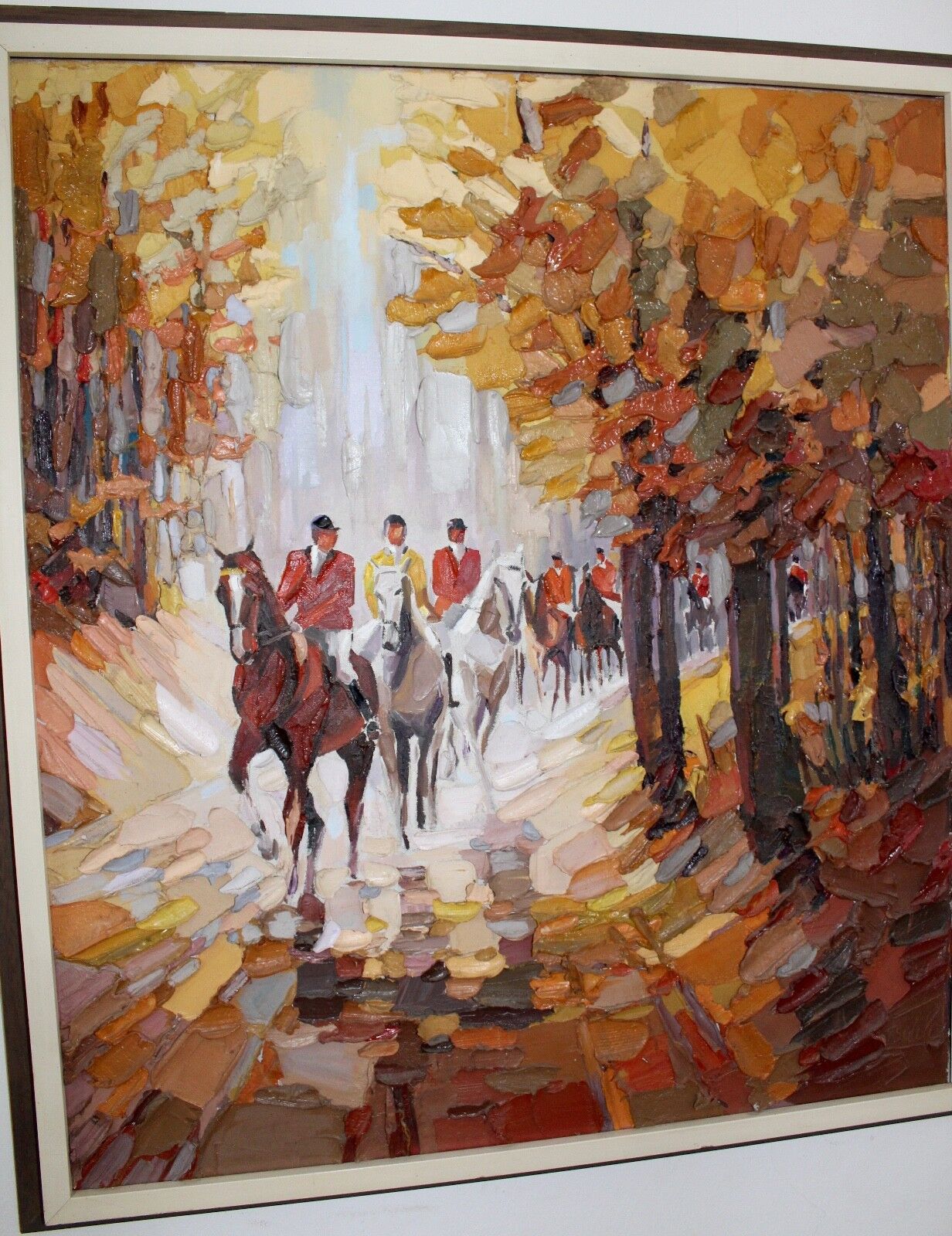 Balcke Arwed 1978 Berlin " Motiv Reiter " 80x70cm Spachtel / Technik Gemälde - Antikhandel-Stuttgart