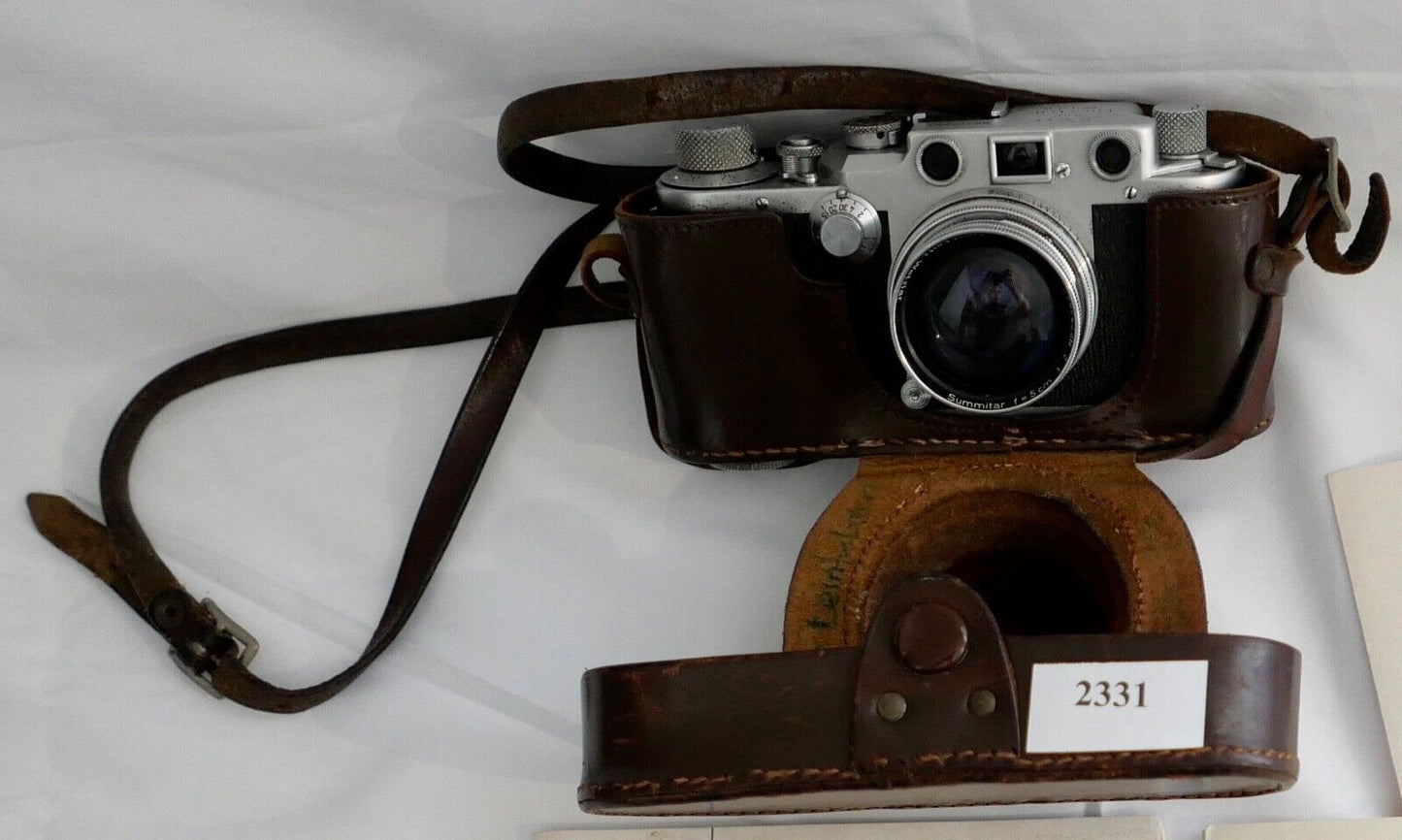 Leitz Leica III C Wetzlar voll funktionsfähig mit Summitar f=5 cm 1:2 aus 1950 - Antikhandel-Stuttgart