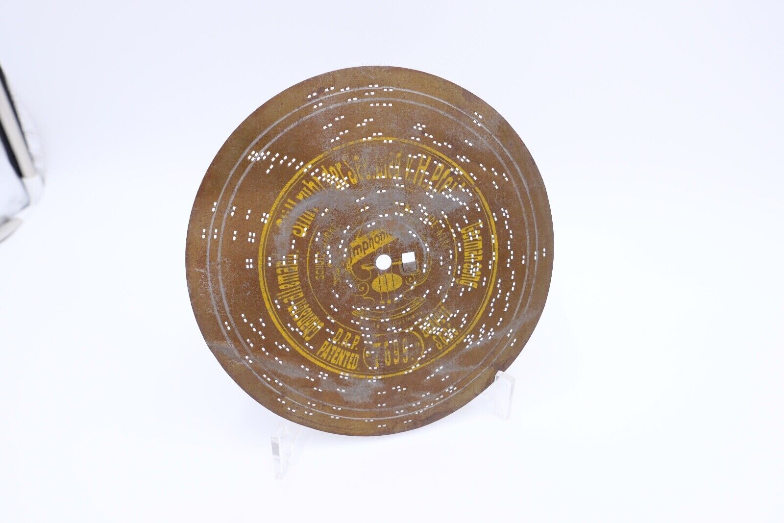 7699 Symphonion Lochplatte Spieluhr Spieldose STILL RUHT DER SEE Ø 19,5 - Antikhandel-Stuttgart