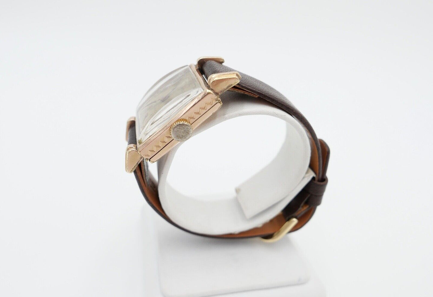 vintage 30er Jahre / sehr seltene LACO Carree Herrenuhr Cal. 526 vergoldet - Antikhandel-Stuttgart