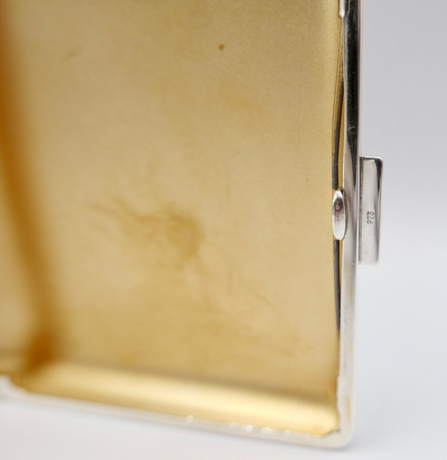 Altes Zigarettenetui 925 Silber Silberetui Gravur Monogramm Initialen M.H.