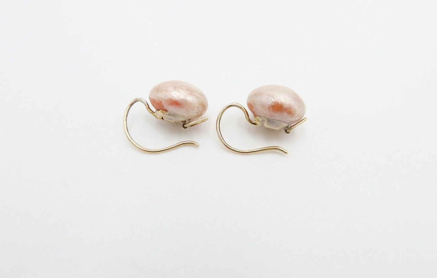 80er Jahre HP 585 / 14K Gold Ø 10mm Perlen Ohrringe Ohrclips Süsswasser Perlen - Antikhandel-Stuttgart