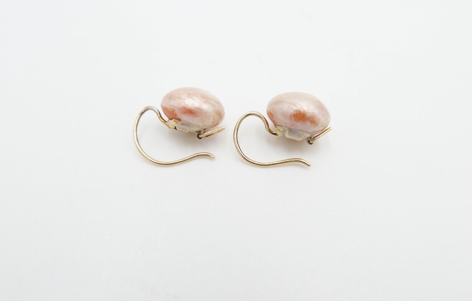 80er Jahre HP 585 / 14K Gold Ø 10mm Perlen Ohrringe Ohrclips Süsswasser Perlen - Antikhandel-Stuttgart