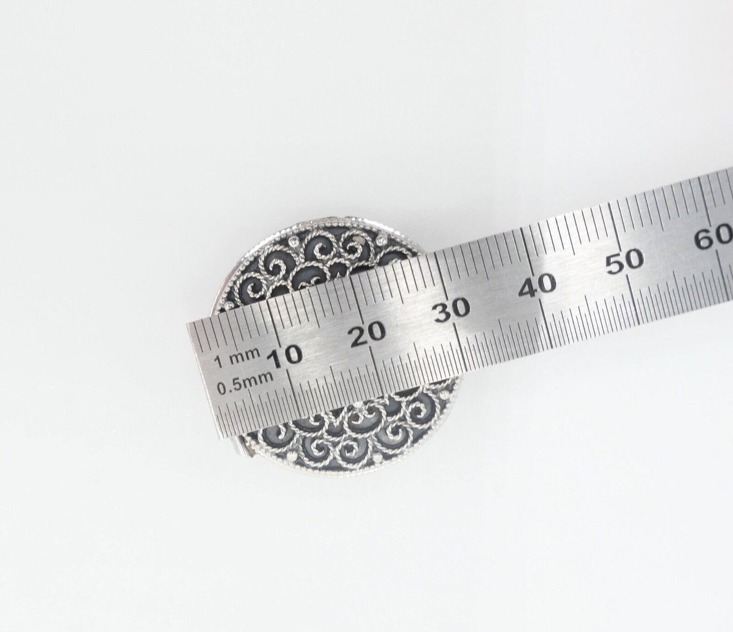 30er Jahre filigrane Silber Dose pillenröschen 835 Silber - Antikhandel-Stuttgart