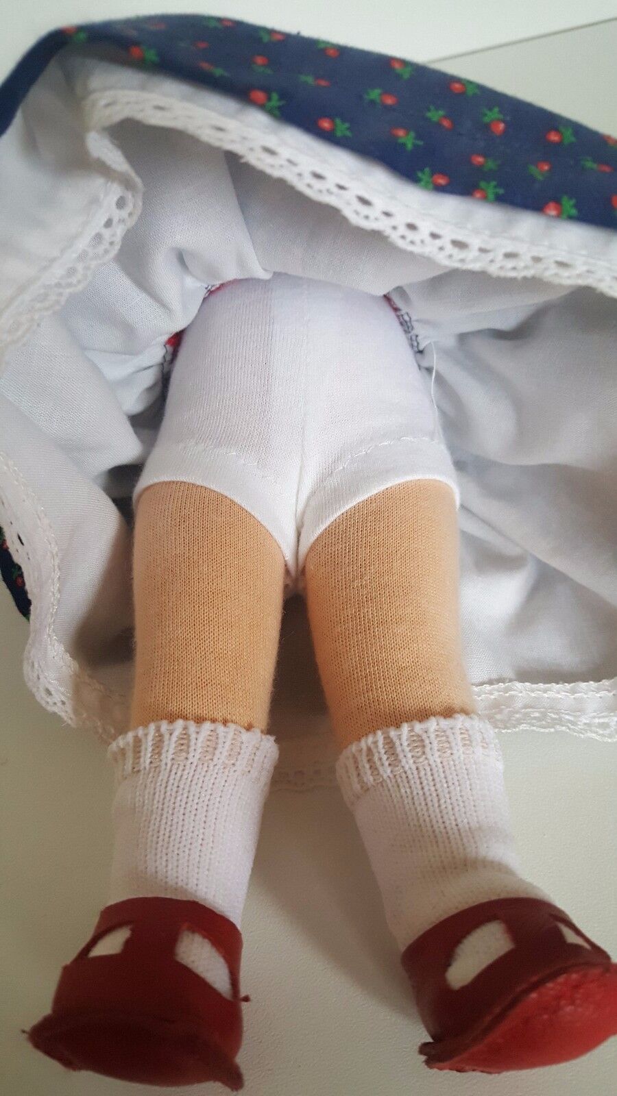 Alte Käthe Kruse Puppe verm. BETTINA Kaethe 26 cm Däumlinchen Braune Augen Zopf - Antikhandel-Stuttgart