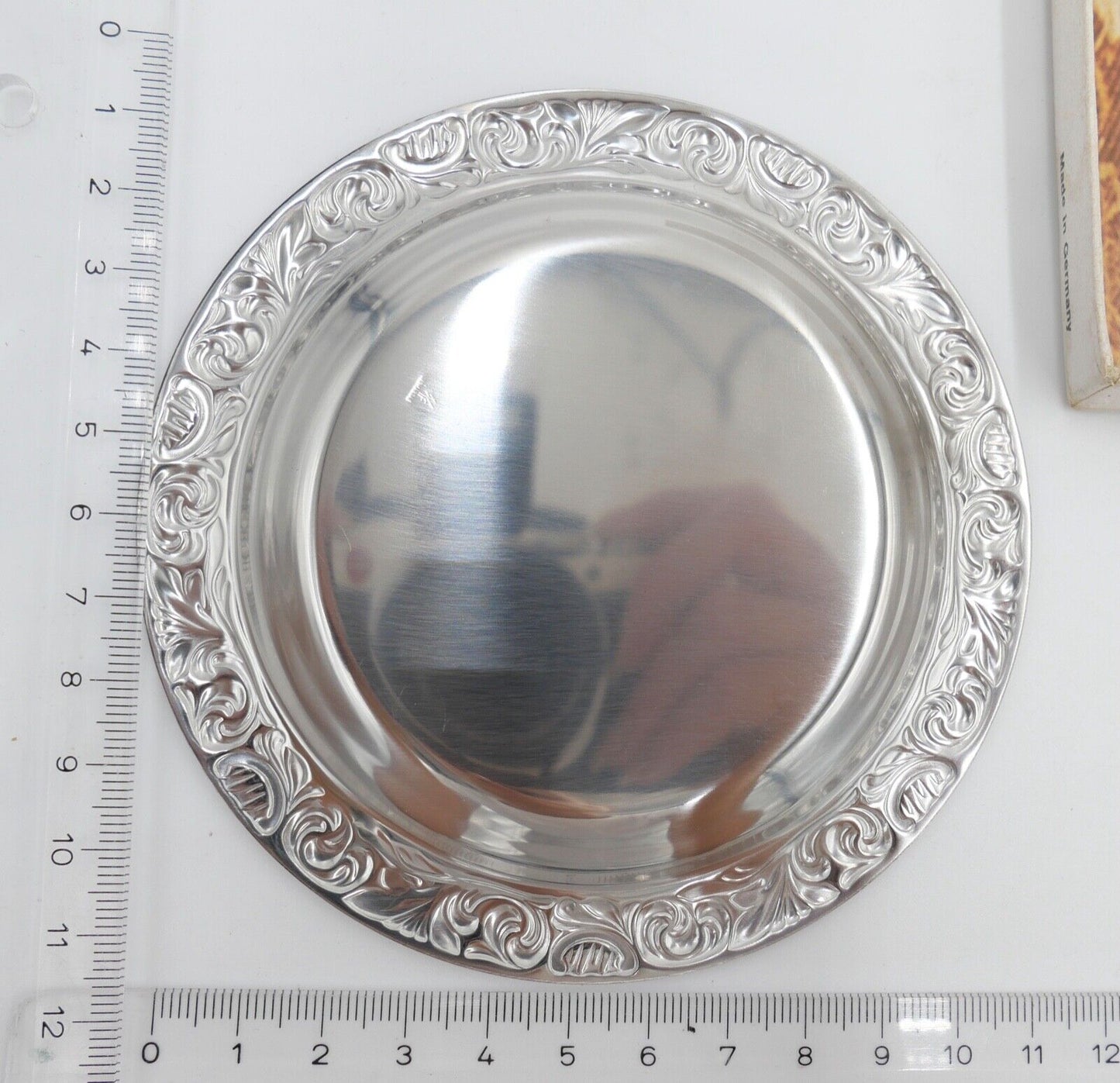 - NEU - OVP - 4 Stück - WMF BAROQUE - Cromargan Gläserteller Edelstahl - Antikhandel-Stuttgart