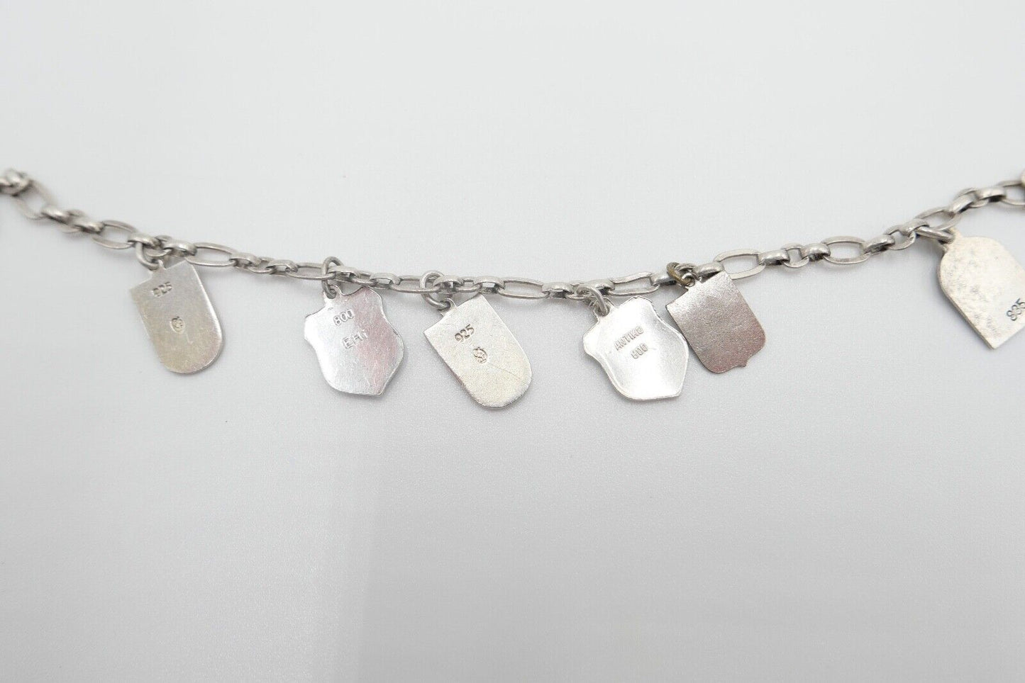 Bettelarmband mit Städte Wappen aus Emaille 800 Silber REU ANTIKO EHJ - Antikhandel-Stuttgart