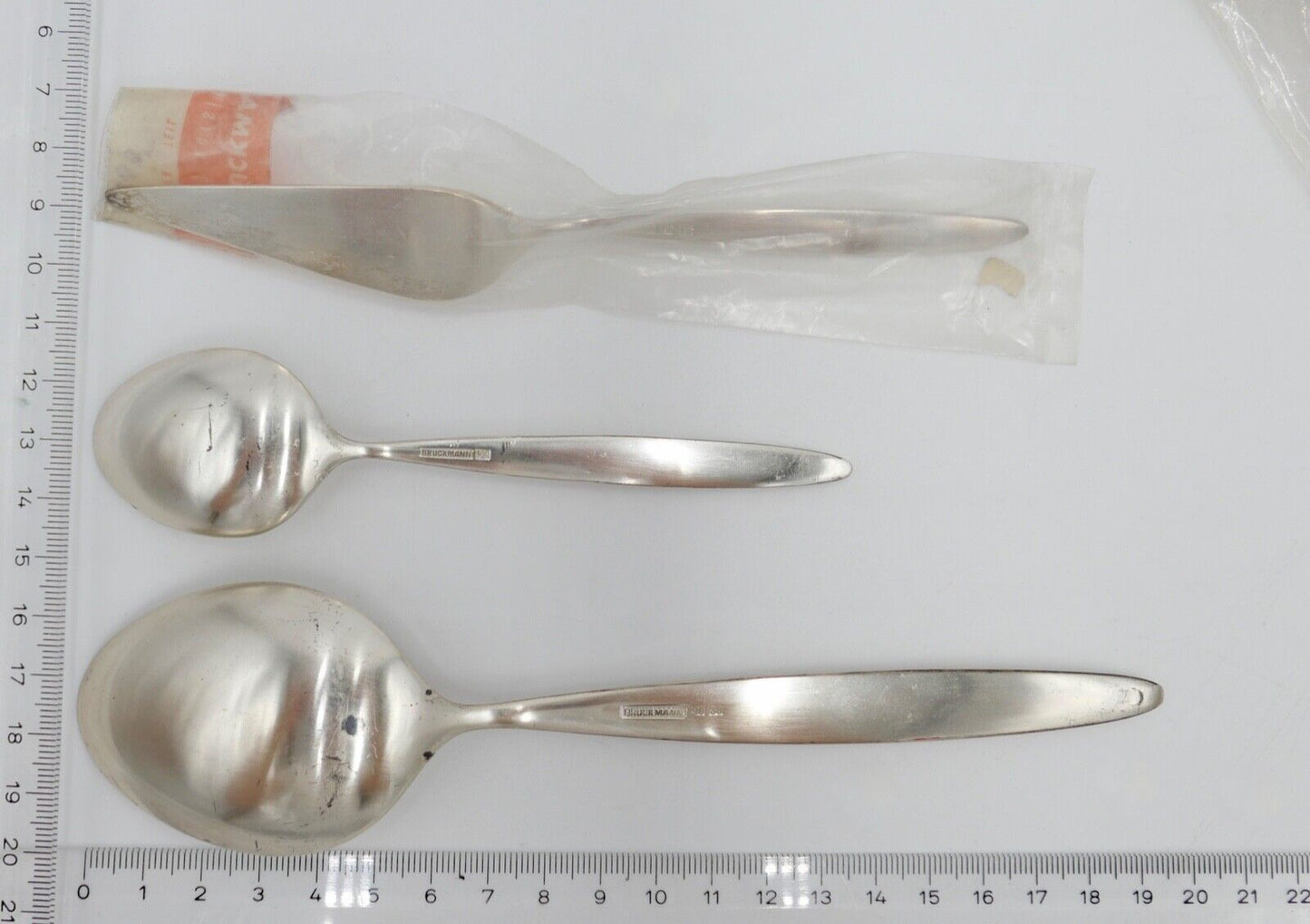 - NEU - 5 Teile BRUCKMANN 766 PALACE Fred Danner 90er Silber Löffel Buttermesser - Antikhandel-Stuttgart