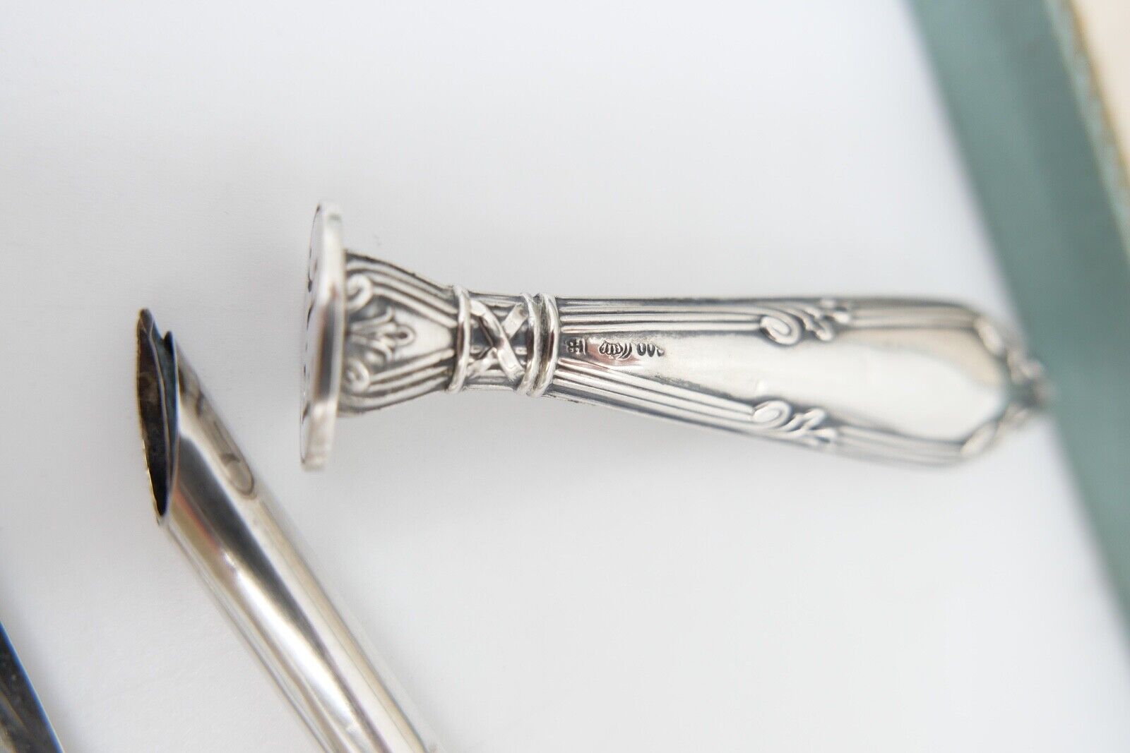 JUGENDSTIL Schreibset um 1900 Set 3 teilig Silber 800 HB Hermann Bauer Etui - Antikhandel-Stuttgart