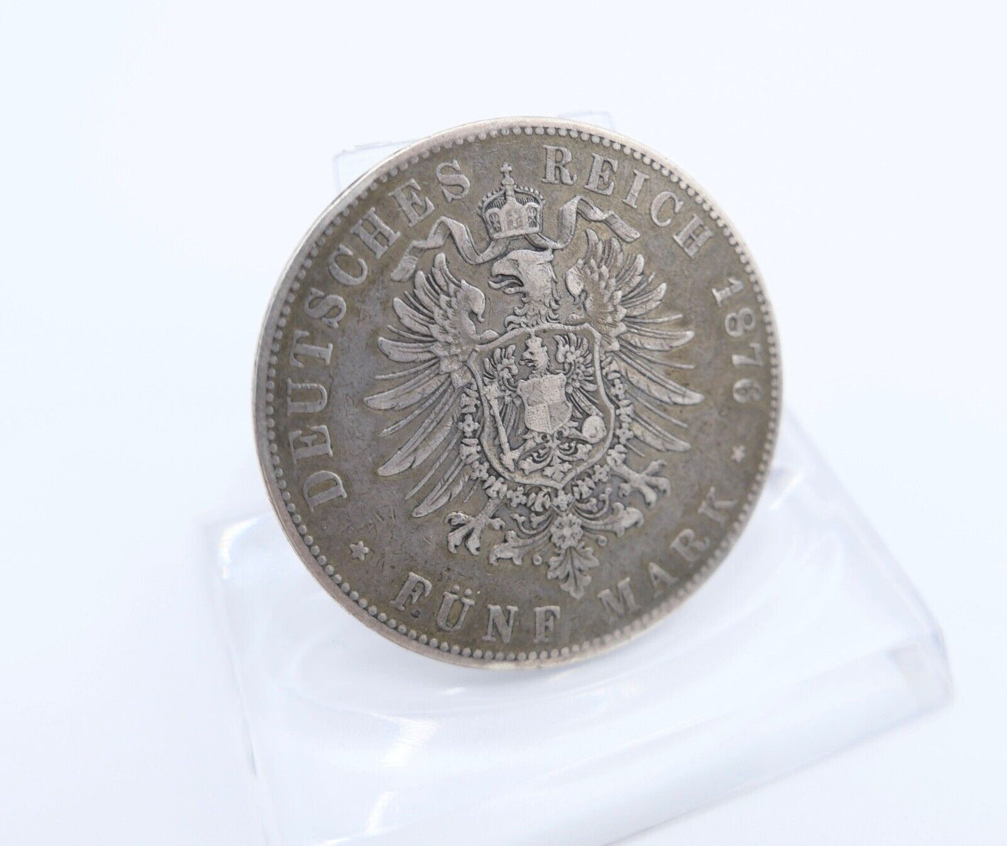 5 Mark 1876 G Jäger J.27 Baden Großherzog Friedrich ss-vz - Antikhandel-Stuttgart